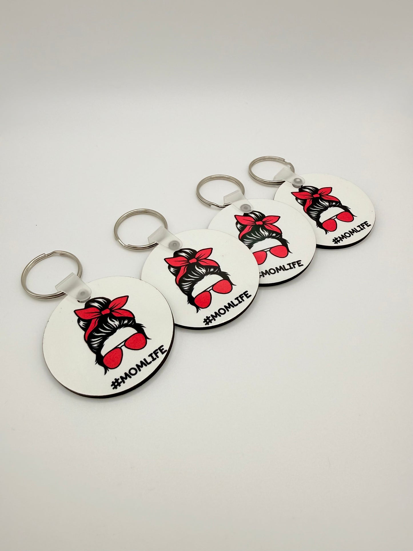 Mom Life Pink keychain double sided