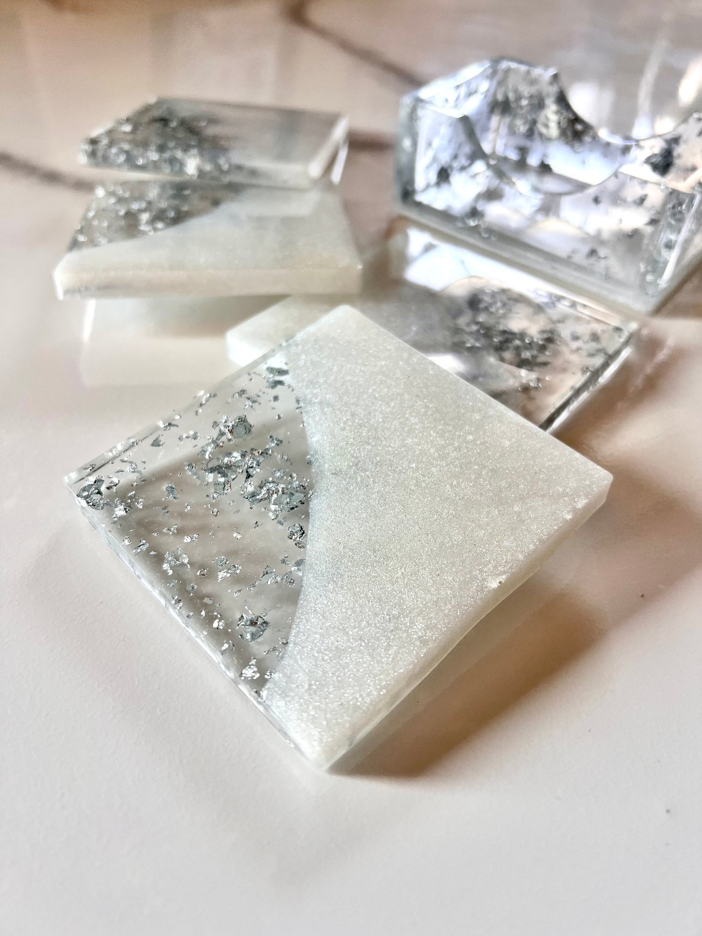 Silver Sparkle Elegance Coasters