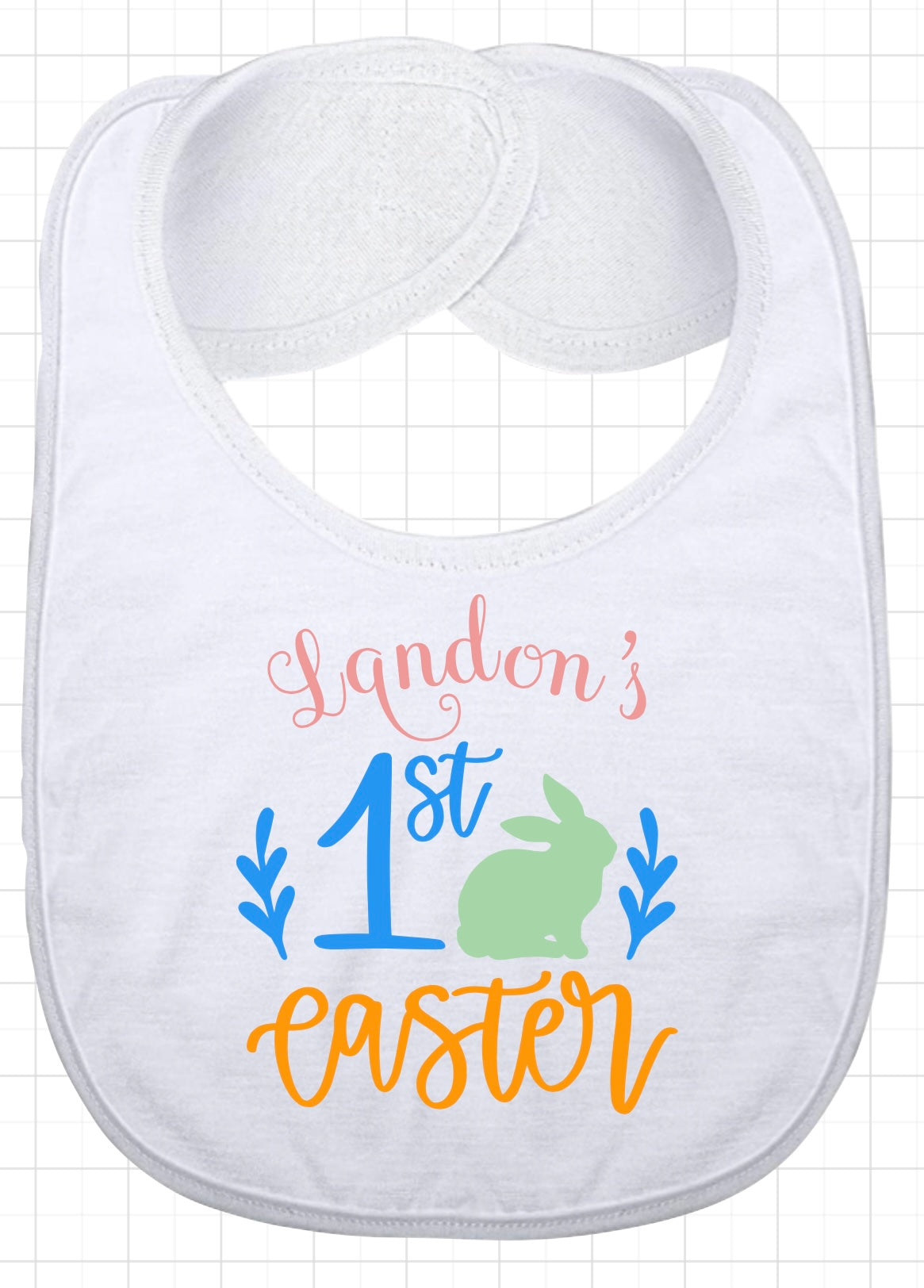 Custom Name 1st Easter Bibs