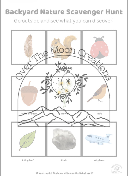 Backyard Nature Scavenger Hunt